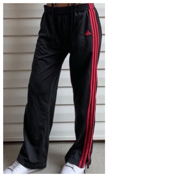red adidas windbreaker pants